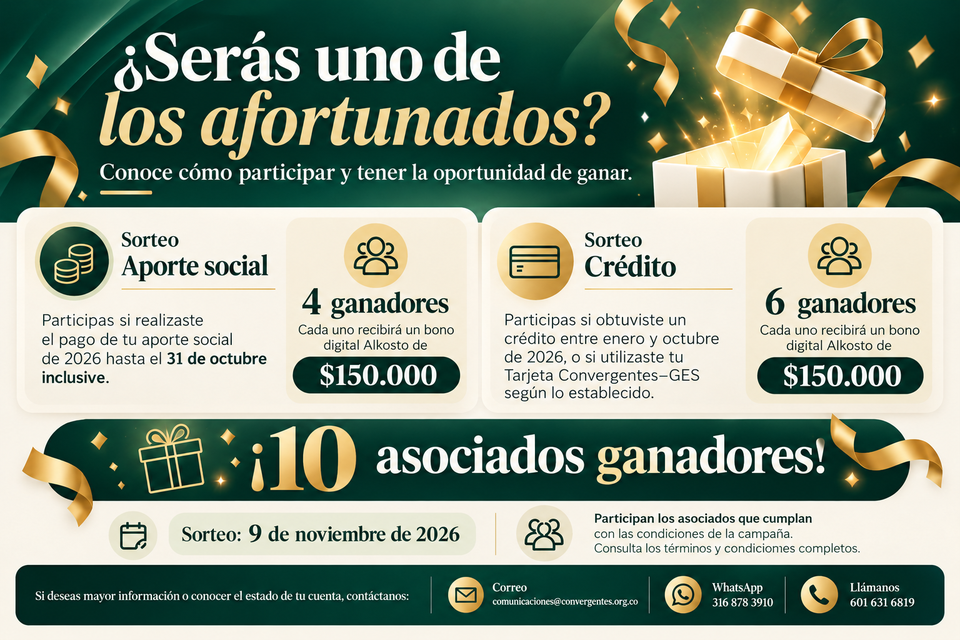 imagen alusiva ¡Llegaron los sorteos!